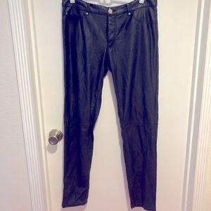 Faux leather two pocket pants